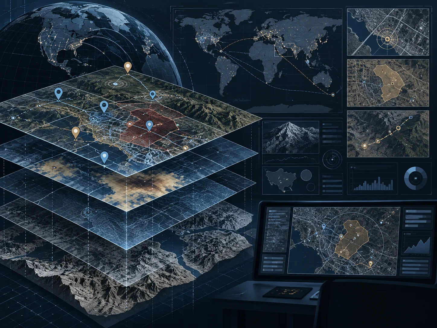 GIS mapping and geospatial intelligence application.
