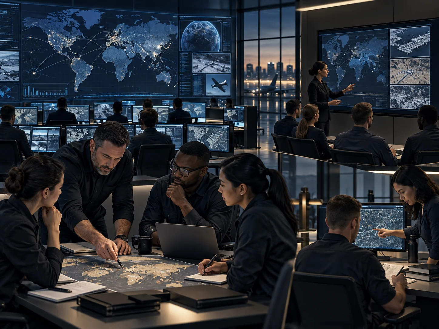 Global security operations center and intelligence training environment.